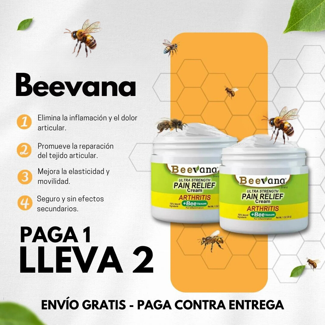 Nueva Crema Beevana para dolores y articulaciones X 2 unidades