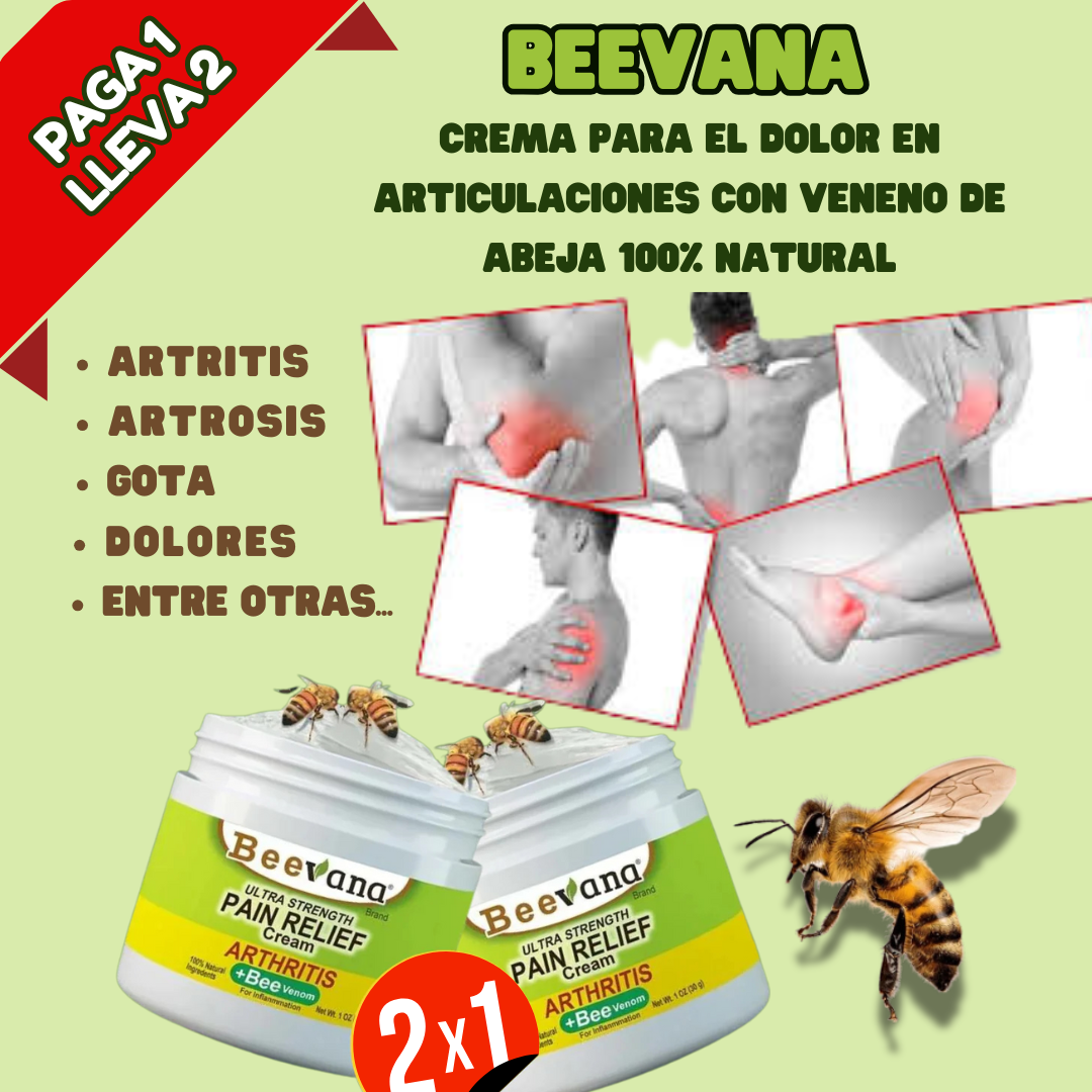 Nueva Crema Beevana para dolores y articulaciones X 2 unidades