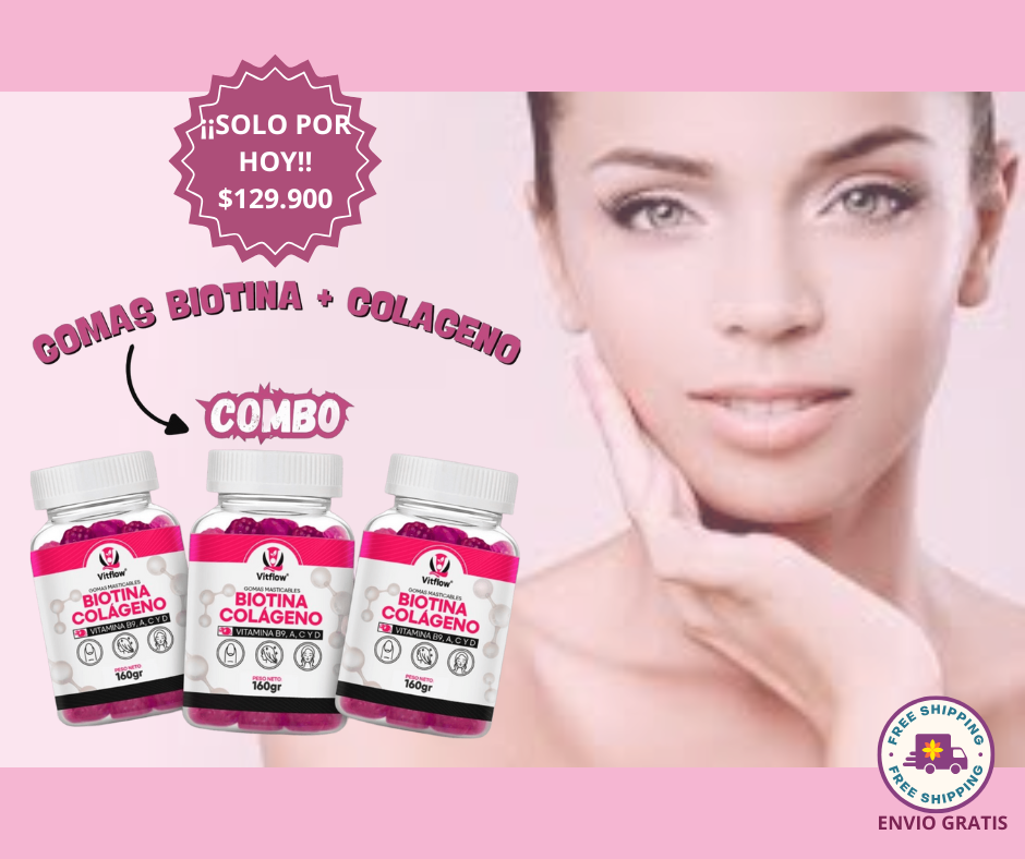 Nuevo Combo Gomas BIOTINA + COLAGEN 🌺 Cuidado Completo
